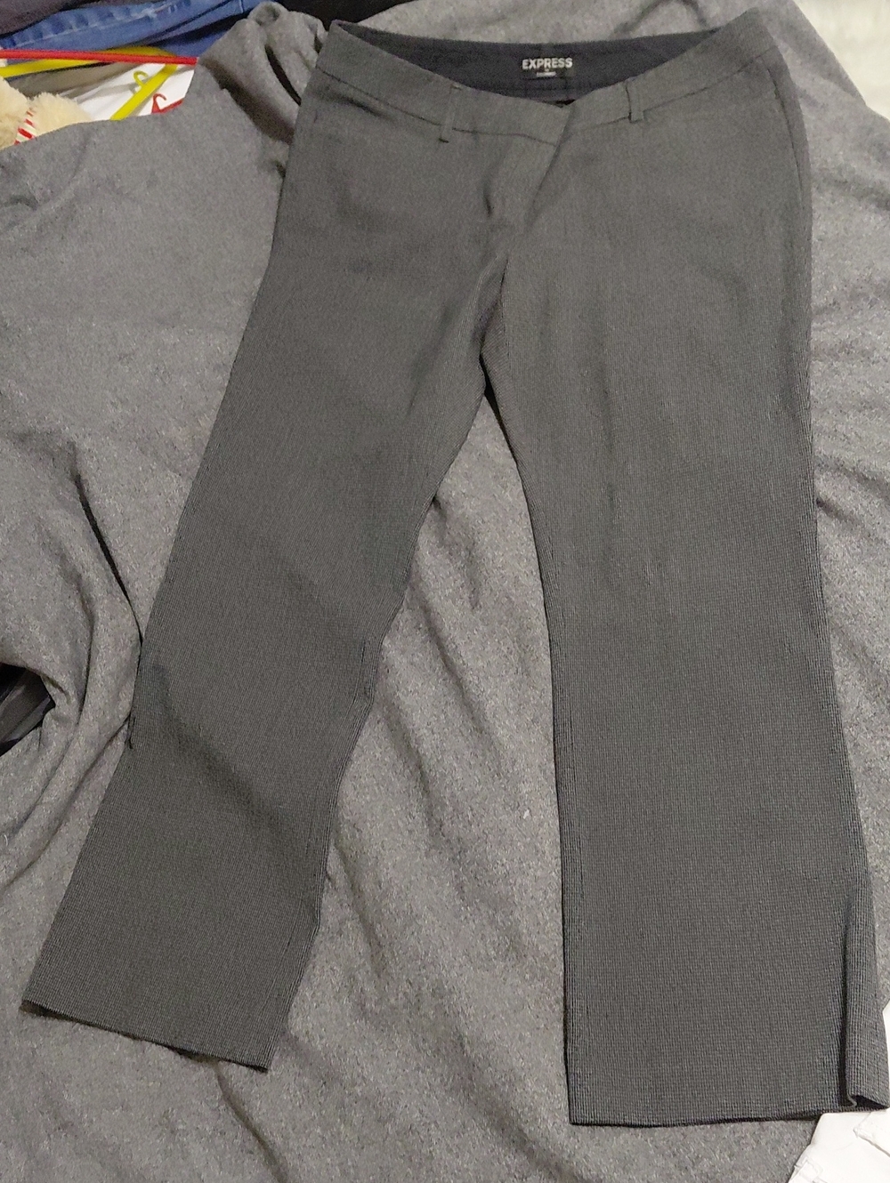 Express Charcoal Textured Dress Pants